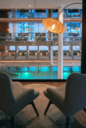 Neuer Wellnessbereich mit Pool im Hotel Tonihof in Langdorf, Bayerischer Wald.